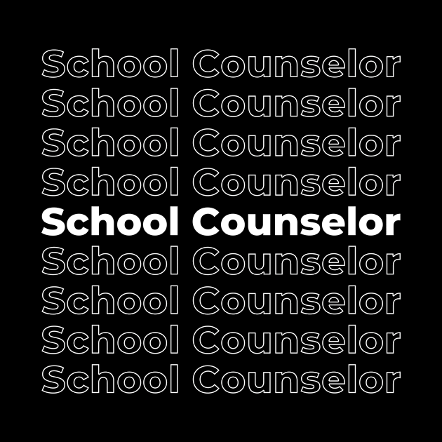 School Counselor - repeating text white by PerlerTricks