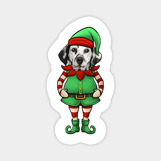 Dalmatian Christmas Elf Magnet by whyitsme