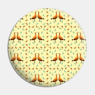 Orange ducks. Pattern Pin