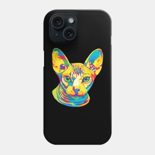 Colorful Sphynx cat Phone Case