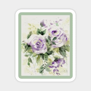 Washy Purple Roses B Magnet