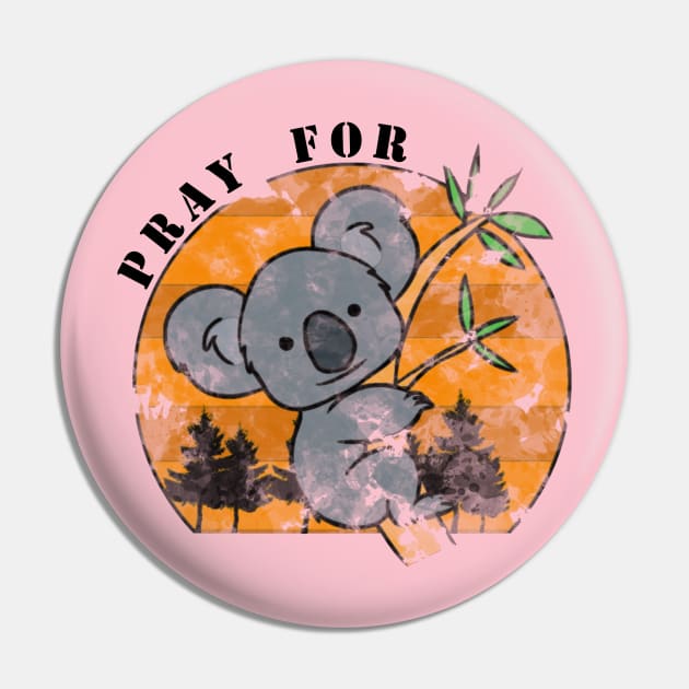 Pray For Koala Pin by Centauri