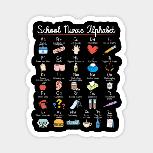 School Nurse Alphabet ABCs Magnet