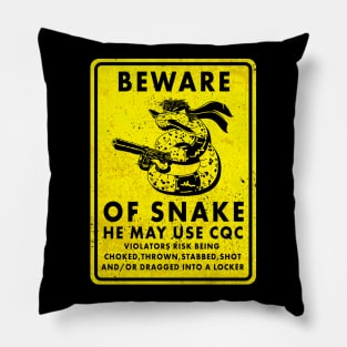 Beware of Snake Pillow