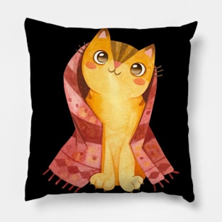 Cute Cat Blanket Pillow