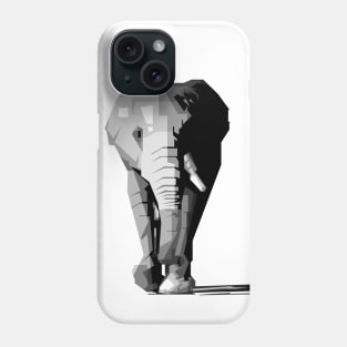 elephant grayscale Phone Case