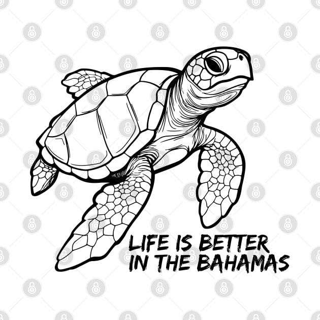 Life is better in The Bahamas. Cool Summer & Spring Break Design by JK Mercha