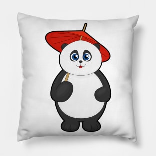 Panda with Umbrella Pillow