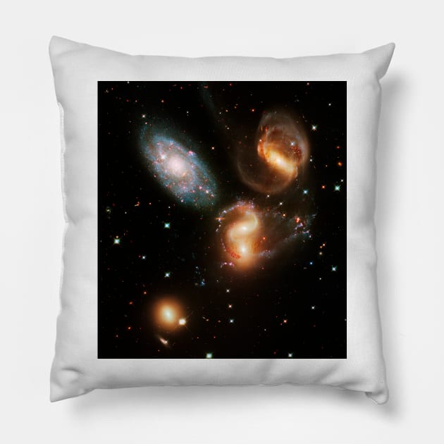 Stephan's Quintet galaxies, HST image (C021/9270) Pillow by SciencePhoto