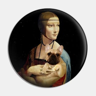 Lady with a French Bulldgog Pin