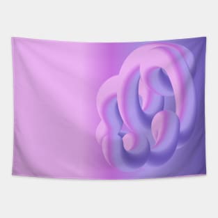 Fluid geometric purple abstract shape Tapestry