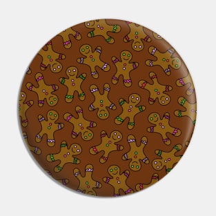 Gingerbread Men Doodle Pattern, made by EndlessEmporium Pin