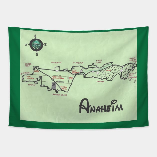 Anaheim Tapestry by PendersleighAndSonsCartography