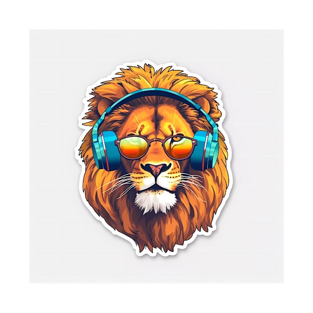 Lion sticker for Smartphones phone case Hoodies Tshirts Wallart by FantasyDesignArts