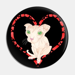 UKRANIAN LEVKOY CAT HEART Pin