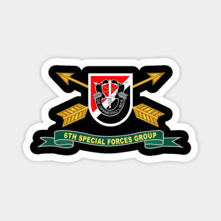 6th Special Forces Group - Flash w Br - Ribbon X 300 Magnet