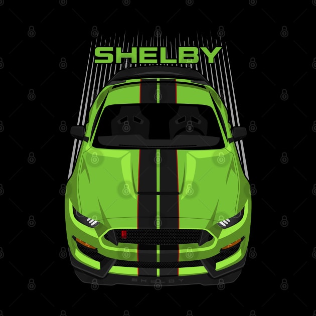 Ford Mustang Shelby GT350R 2015 - 2020 - Grabber Lime - Black Stripes by V8social