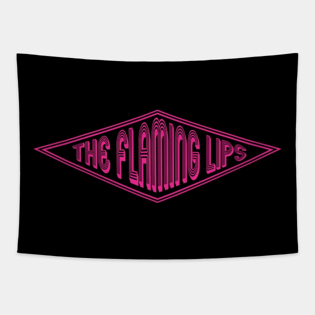 The Flaming Lips - Pinkline Vintage Wajik Tapestry by BELLASOUND