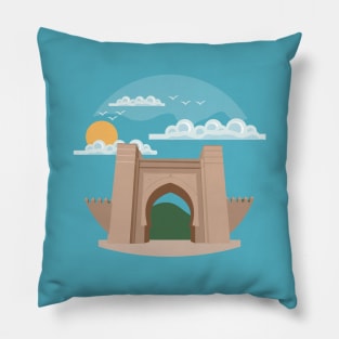 Moroccan Cities illustration, best gift for morocco lovers Pillow