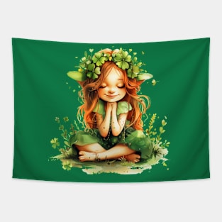 St. Patricks Day Fairy Shamrock Dreaming Saint Patrick's Day Tapestry