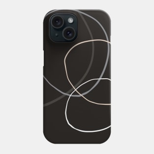 Elegant Black White Ribbon Abstract Art Phone Case