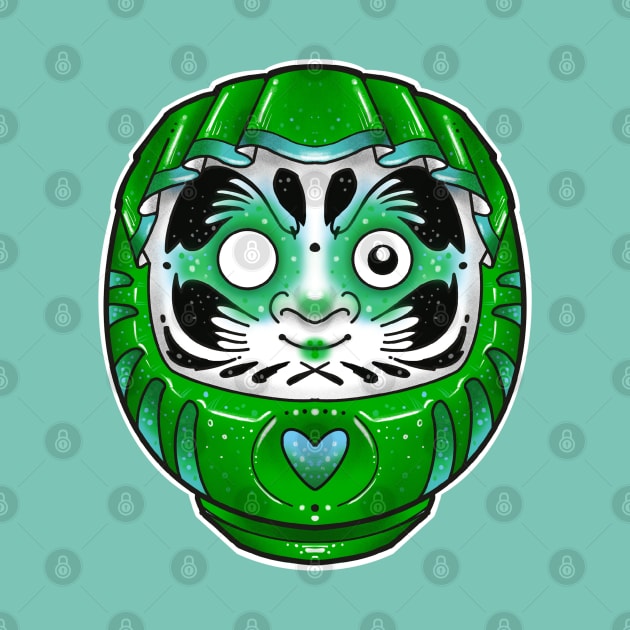 green daruma doll by weilertsen