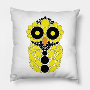 Yellow and Black Owl Pillow