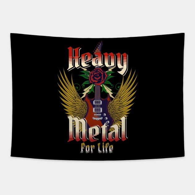 Heavy Metal For Life Tapestry by RockReflections