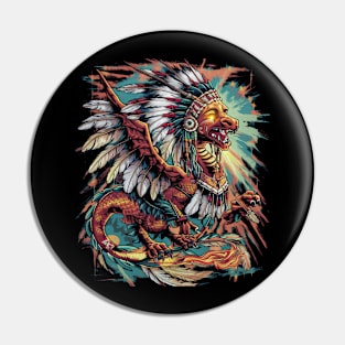 Native American tribal dragon Pin