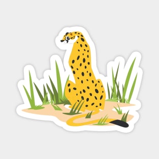 Cheetah Cartoon Drawing Magnet