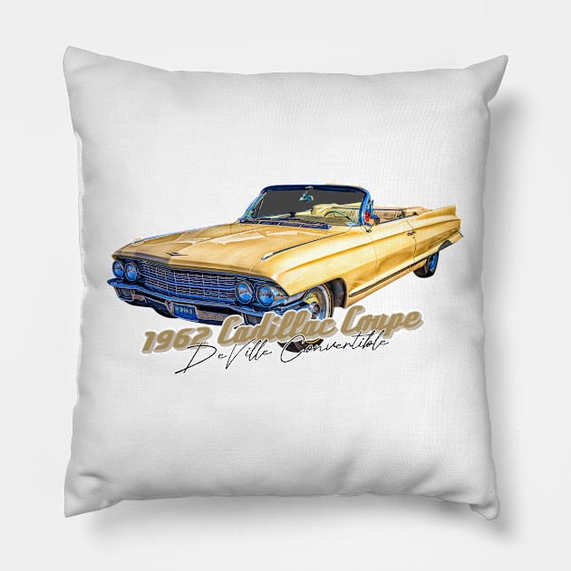 1962 Cadillac Coupe de Ville Convertible Pillow by Gestalt Imagery