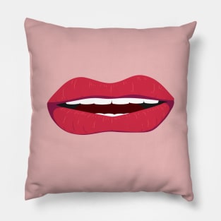 RED LIPS FACE MASK Pillow