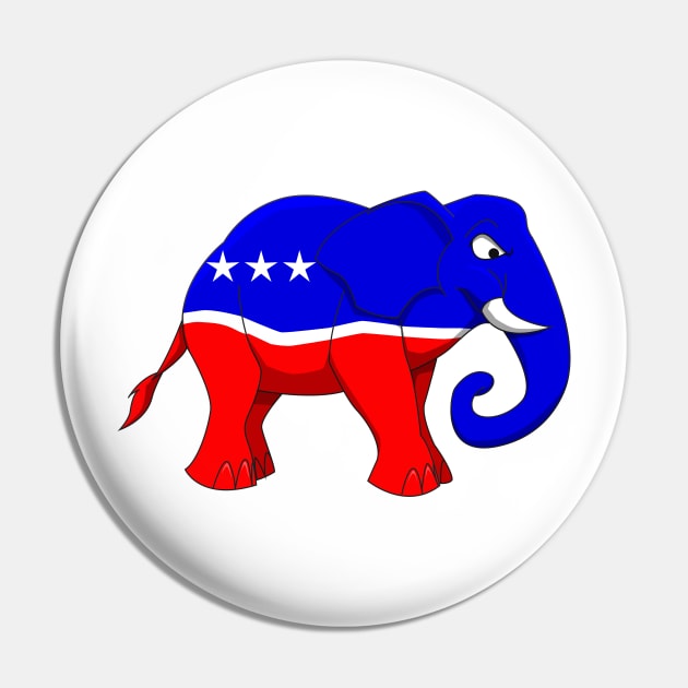 Republican Elephant Pin by Wickedcartoons