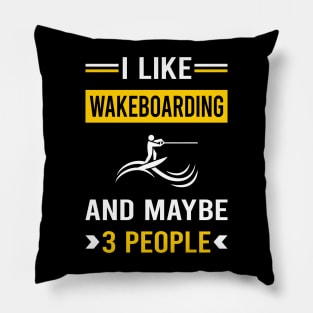 3 People Wakeboarding Wakeboard Wakeboarder Pillow