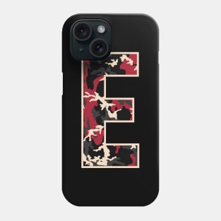 Initial Capital Letter E Camo Alphabet Gift Women Men Boys Girls Phone Case