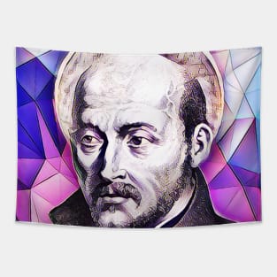 Ignatius of Loyola Pink Portrait | Ignatius of Loyola Artwork 8 Tapestry