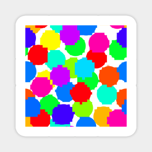 Rainbow Pixel Dots Magnet