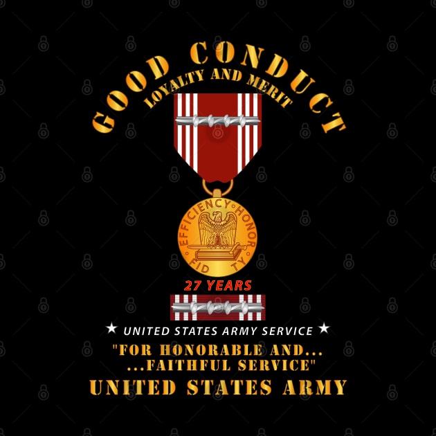 Army - Good Conduct w Medal w Ribbon - 27  Years by twix123844