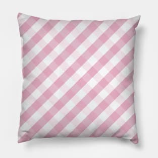 Light Pink and White Check Gingham Plaid Pillow