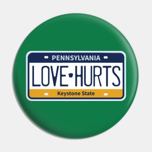 Love Hurts Philadelphia Sticker Pin