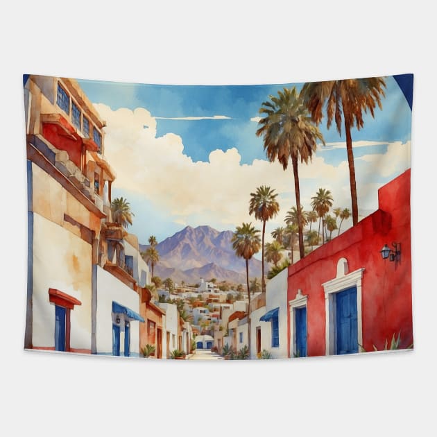 Todos Santos Baja California Sur Mexico Vintage Tourism Travel Tapestry by TravelersGems