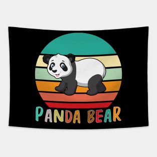 Vintage Retro Panda Bear Tapestry