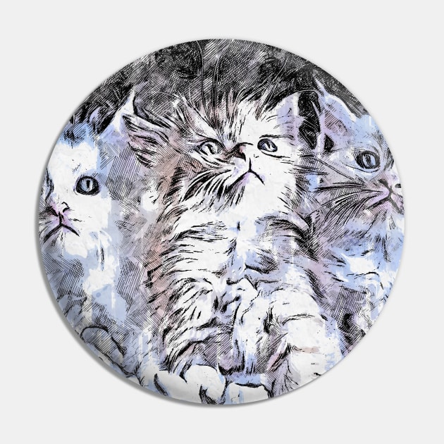 3 Little Kittens Pin by Red Rov