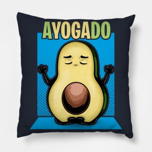 avocado yoga funny Pillow