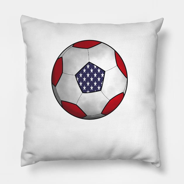 usa flag football Pillow by persa