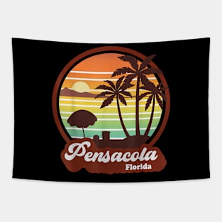 Pensacola Florida Fl Retro Summer Vacation Souvenir Tapestry