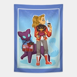 babysitting Catra Tapestry