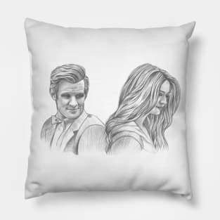 Doctor Who And Amy Pond Pillow