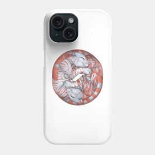Yin-Yang Cats: Red on Blue Tabby Phone Case