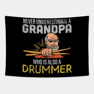 Drummer Grandpa Tapestry